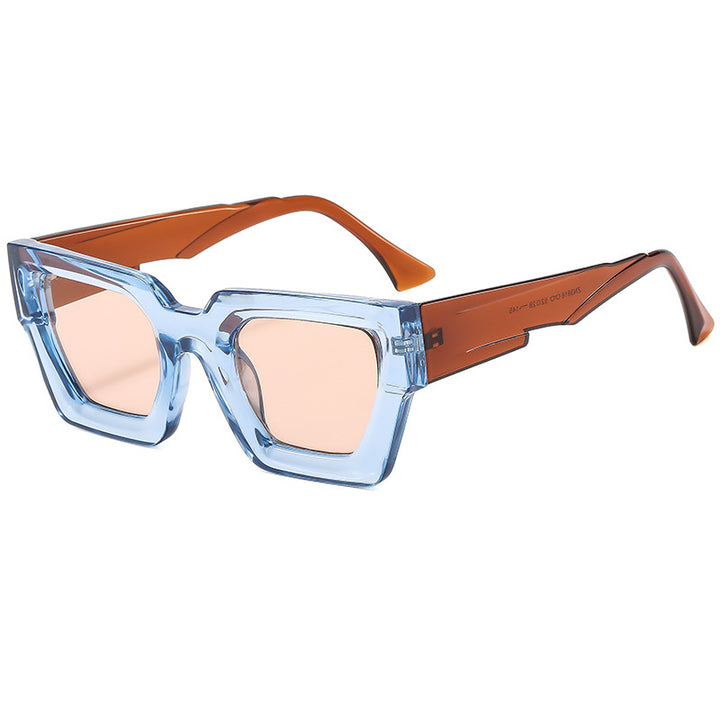 Ladies stylish square sunglasses in modern design with refined plastic frame Bowlift