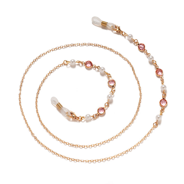 Premium Pearl and Amethyst Eyewear Chain Bowlift