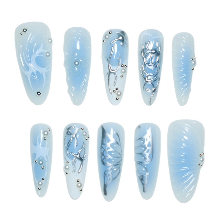 Artistic 3D Acrylic Nail Design Bowlift