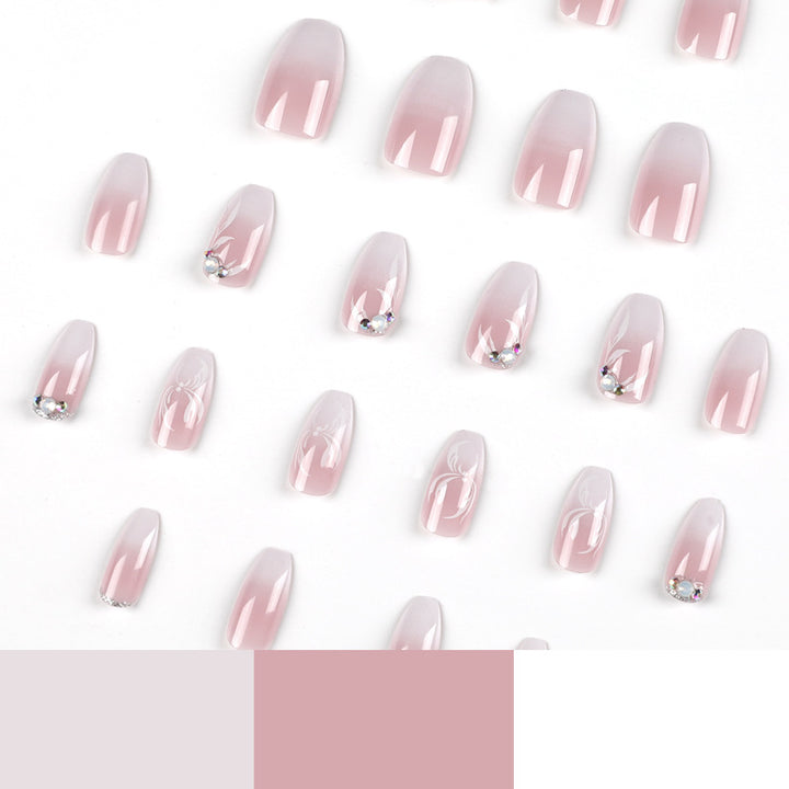 Artful Nail Extensions with Elegant Ombre Design Bowlift