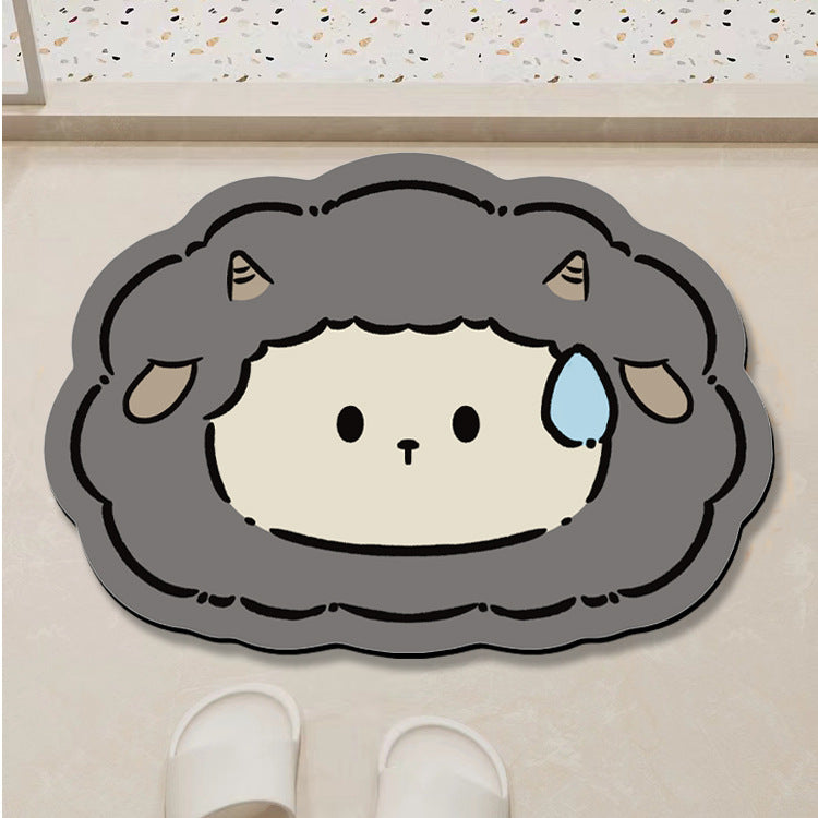 Cartoon Sheep Bath Mat Bowlift