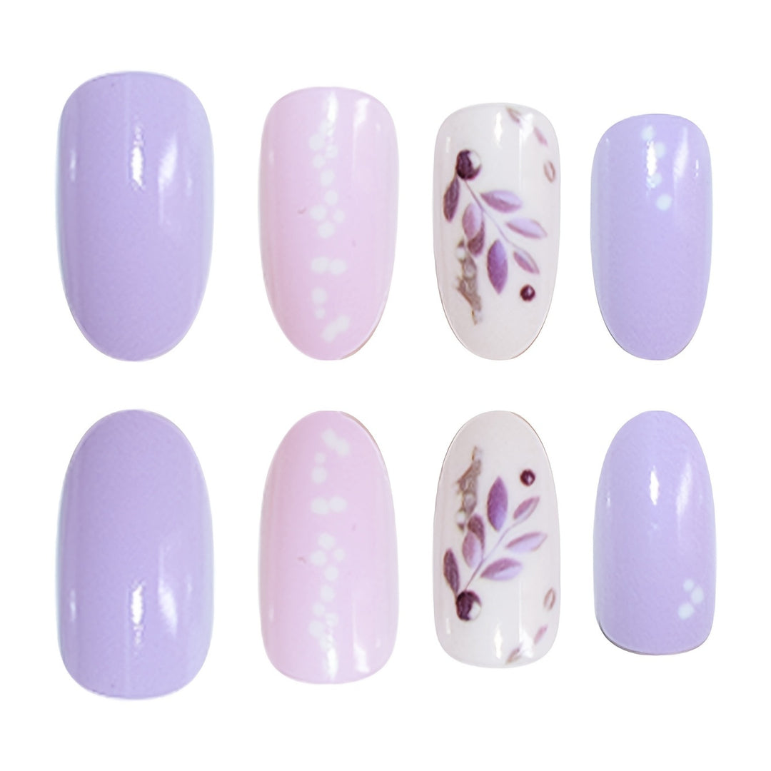 Elegant Floral Design Press-On Nails Bowlift