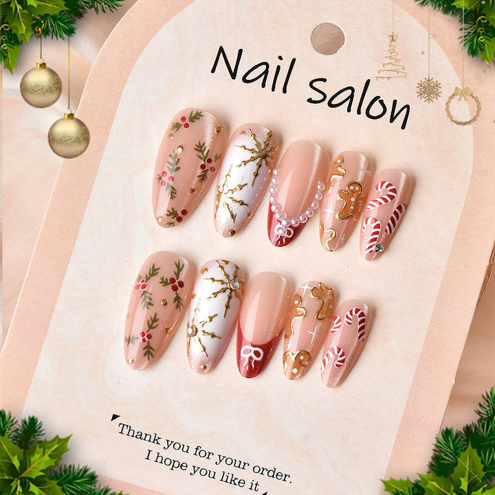 Elegant Artificial Nail Collection with Luxurious Accents Bowlift