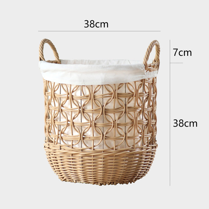 Handwoven storage basket made of natural material Bowlift