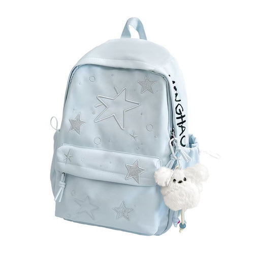 Star-Embroidered Lightweight Backpack Bowlift