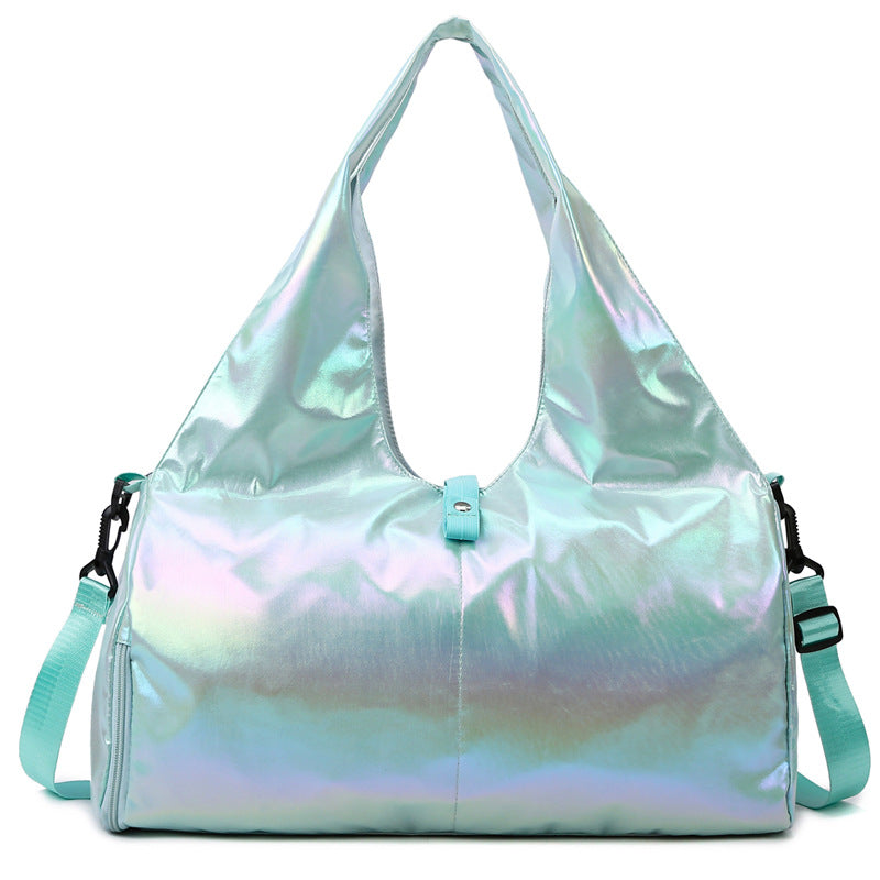Iridescent Multi-Pocket Travel Tote Bag Bowlift