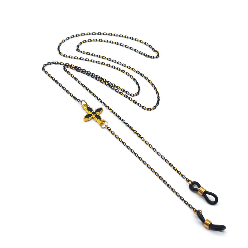 Chic Floral-Detail Eyewear Chain Bowlift
