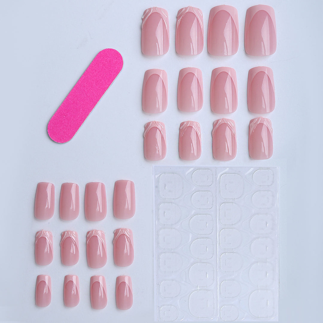 Artificial nails with elegant tip accents Bowlift