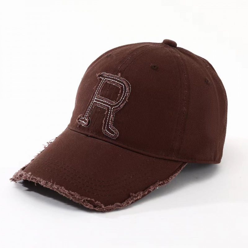 Women's Distressed Embroidered Baseball Cap Bowlift