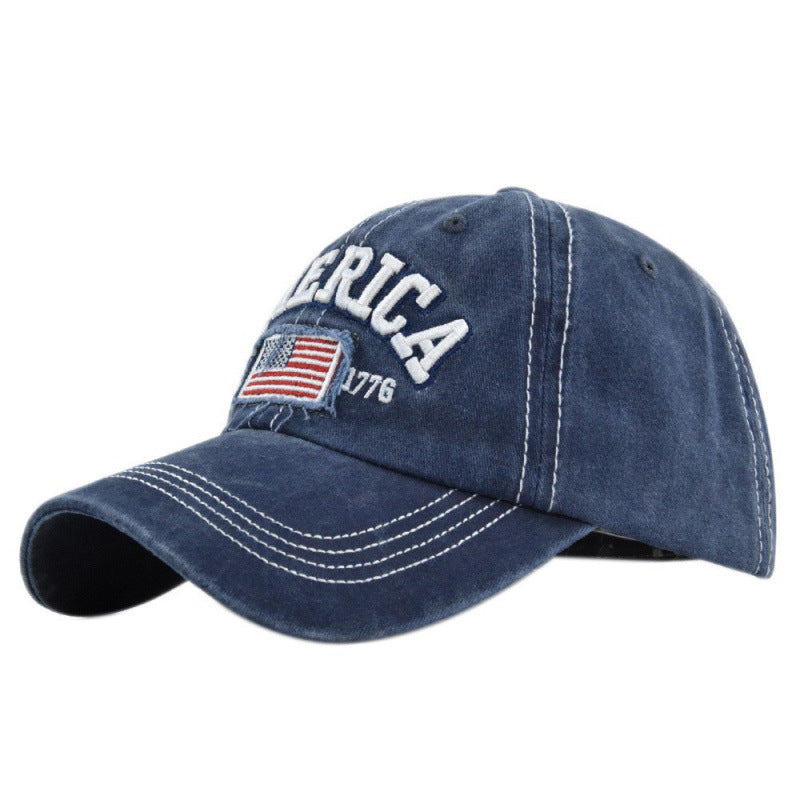 Men's Vintage-Inspired Embroidered Baseball Cap Bowlift