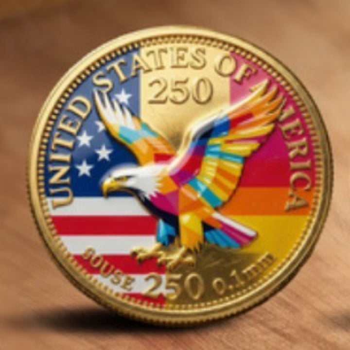Unisex nan Semiquincentennial commemorative challenge coin medallion Bowlift