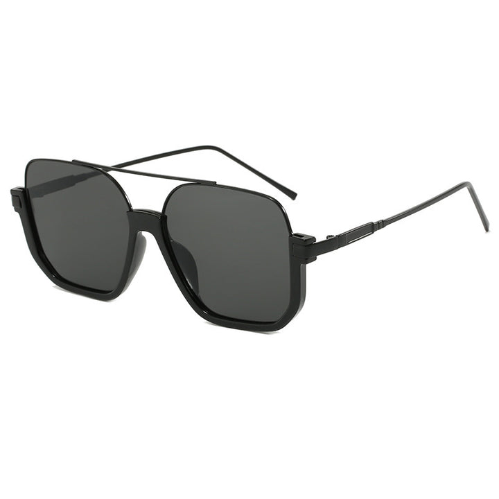 Women's Fashion Sunglasses with Curved Metal Frame and UV Protection Bowlift