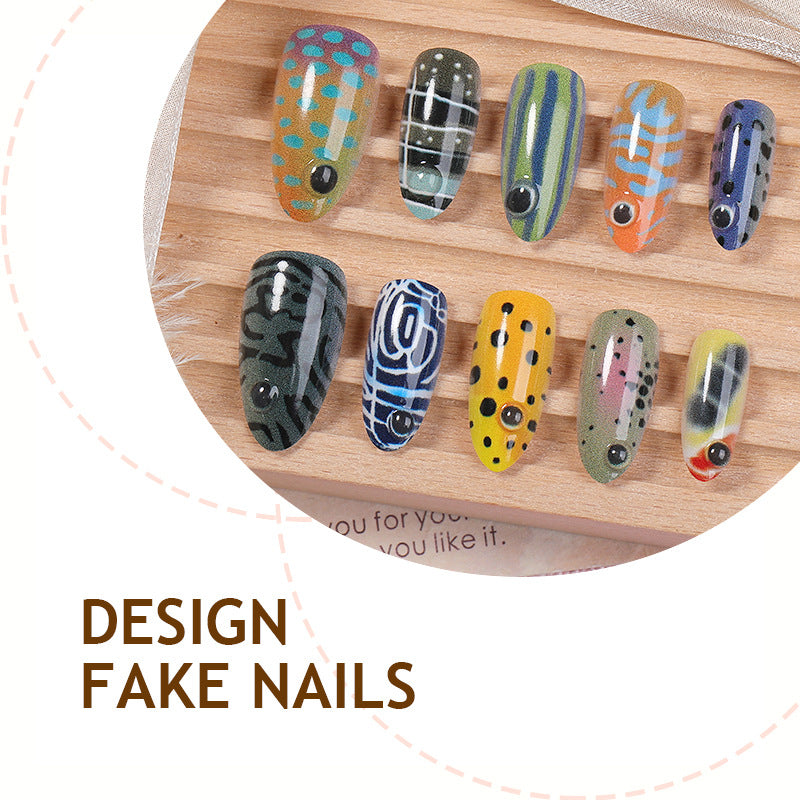 Artificial nail set with maritime fish design Bowlift