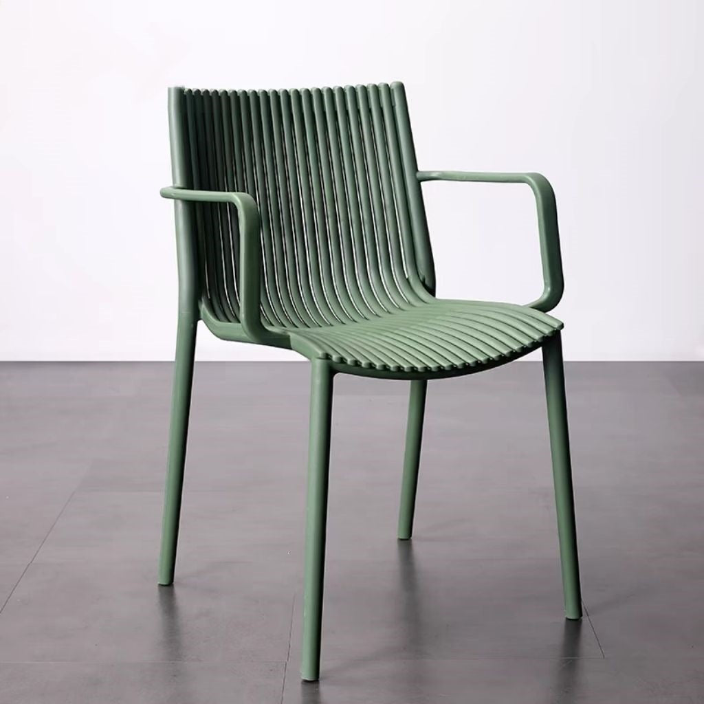 Contemporary Slatted Dining Chair Bowlift