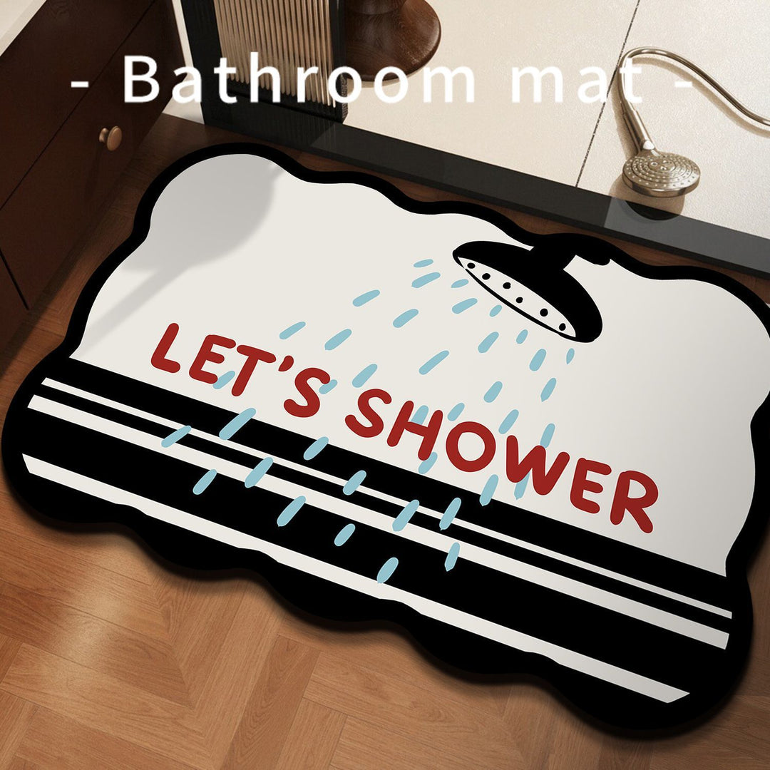 Cute Shower Theme Bath Mat