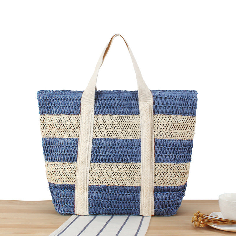 Shopping basket in modern wicker design with sturdy carrying handles Bowlift