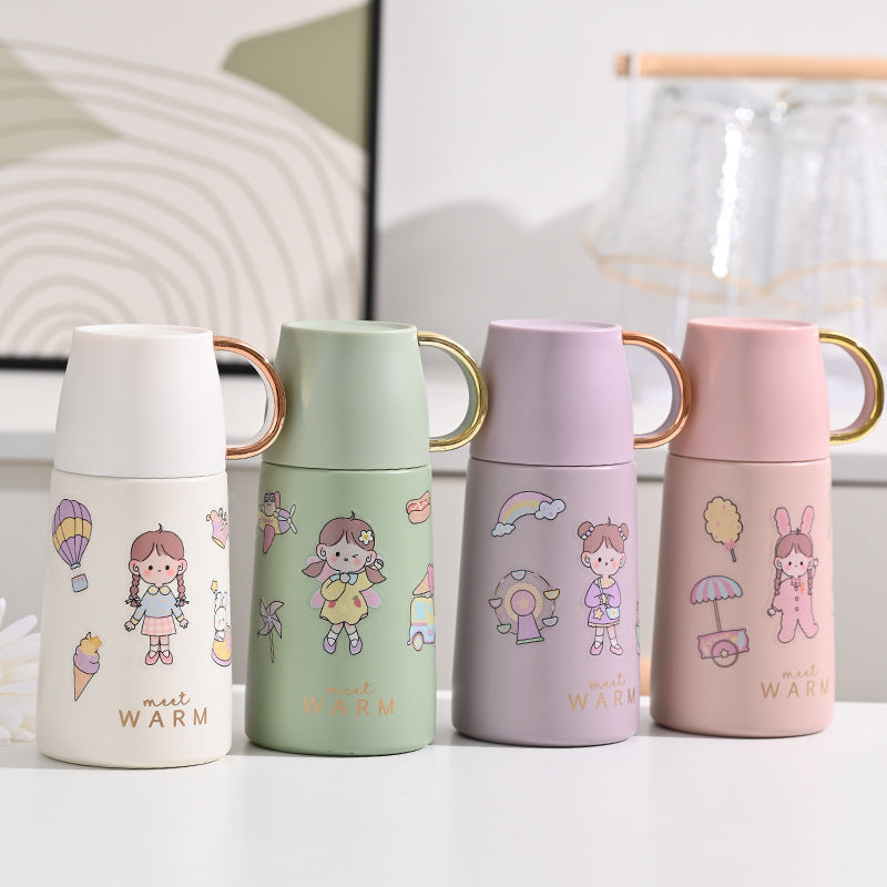 Ladies Insulated Carafe with Colorful Motif Design Bowlift