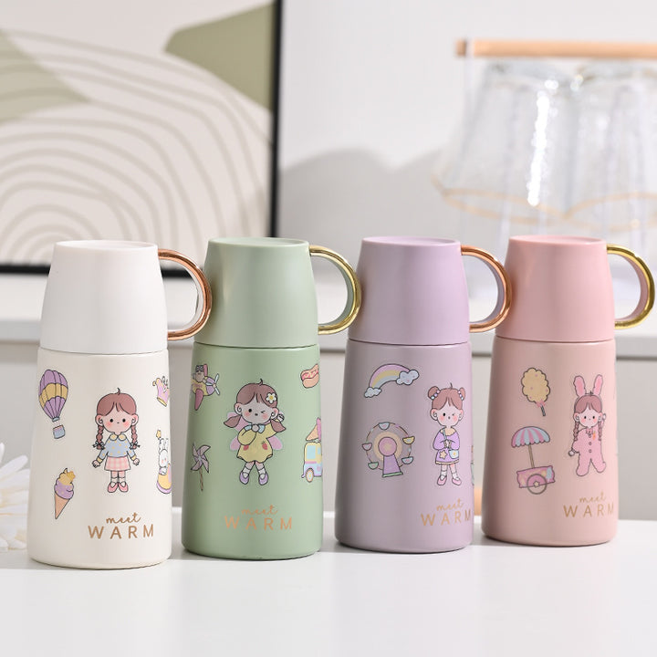 Ladies Insulated Carafe with Colorful Motif Design Bowlift
