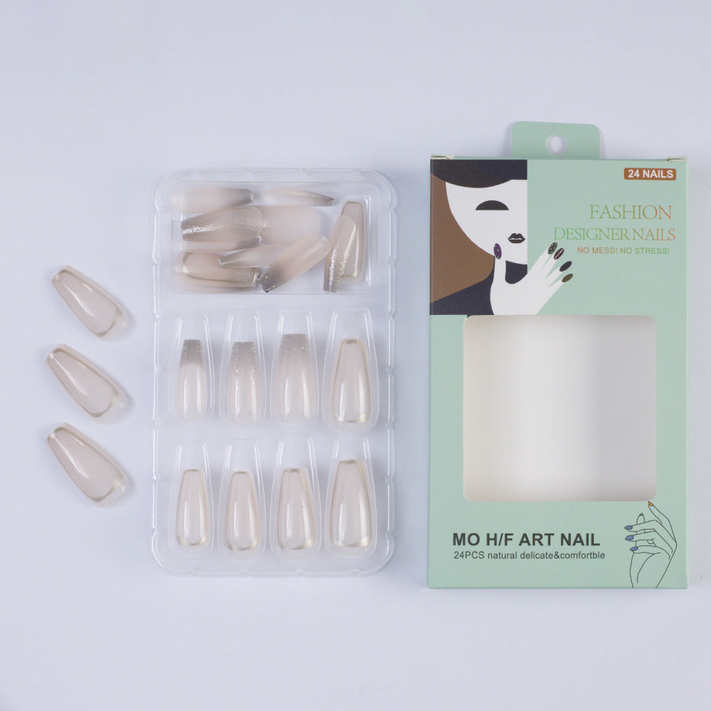 Artificial nails with elegant glitter accents Bowlift