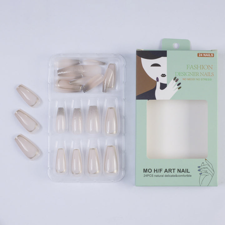 Artificial nails with elegant glitter accents Bowlift