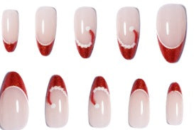 Festive French Tip Press-On Nail Set Bowlift