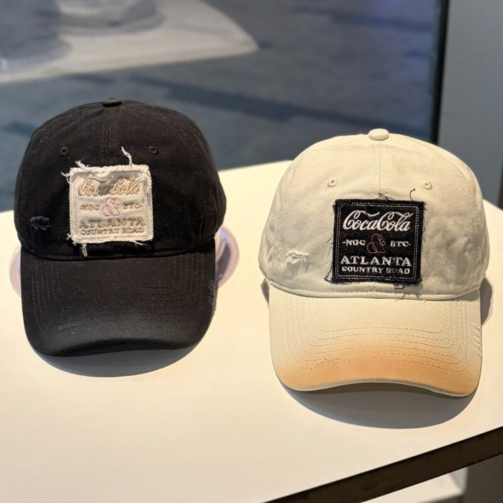 Unisex Vintage-Inspired Distressed Cap Bowlift