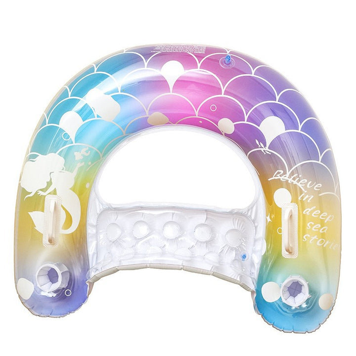 Inflatable Mermaid-Themed Pool Ride Bowlift