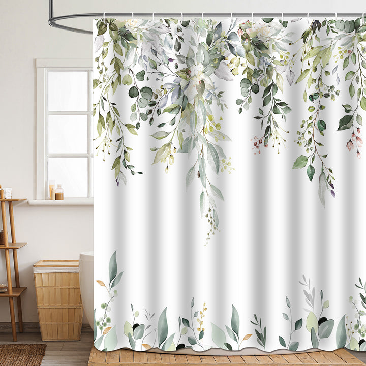 Floral Patterned Bathroom Shower Curtain Bowlift