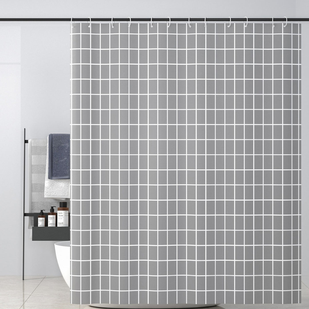 Modern Geometric Pattern Shower Curtain Bowlift