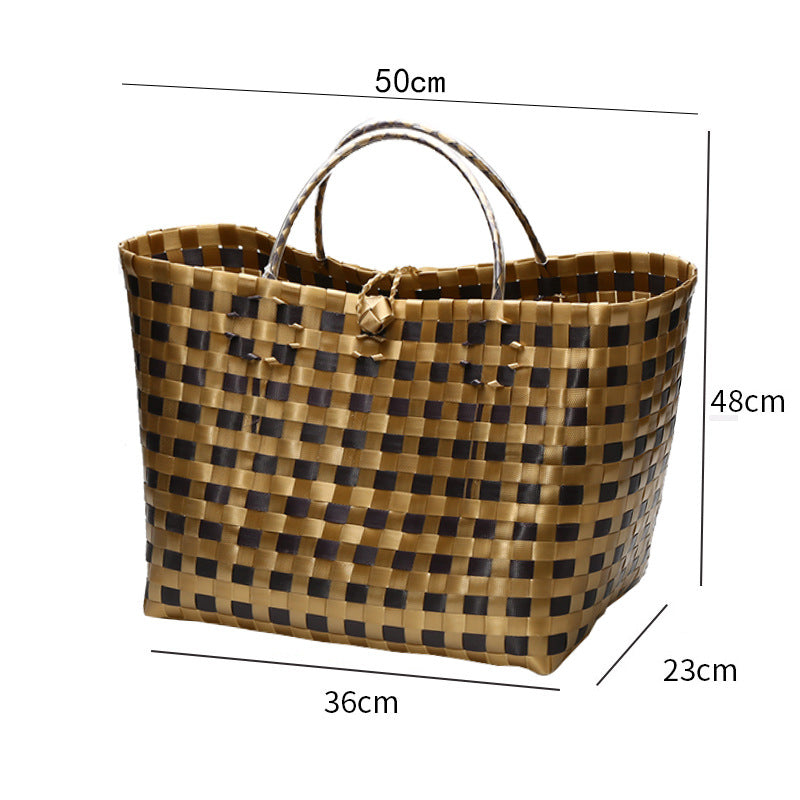 Large Capacity Woven Shopping Tote Bowlift
