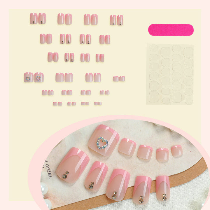 Acrylic Nail Set with Stylish Accents Bowlift