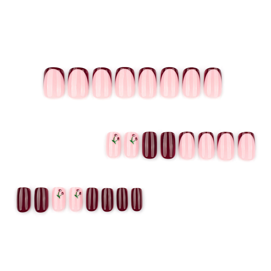 Artful nail extensions with elegant gradient and delicate accents Bowlift