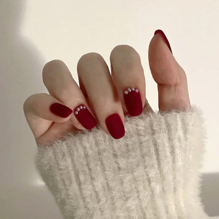 Elegant Matte Press-On Nail Art Bowlift