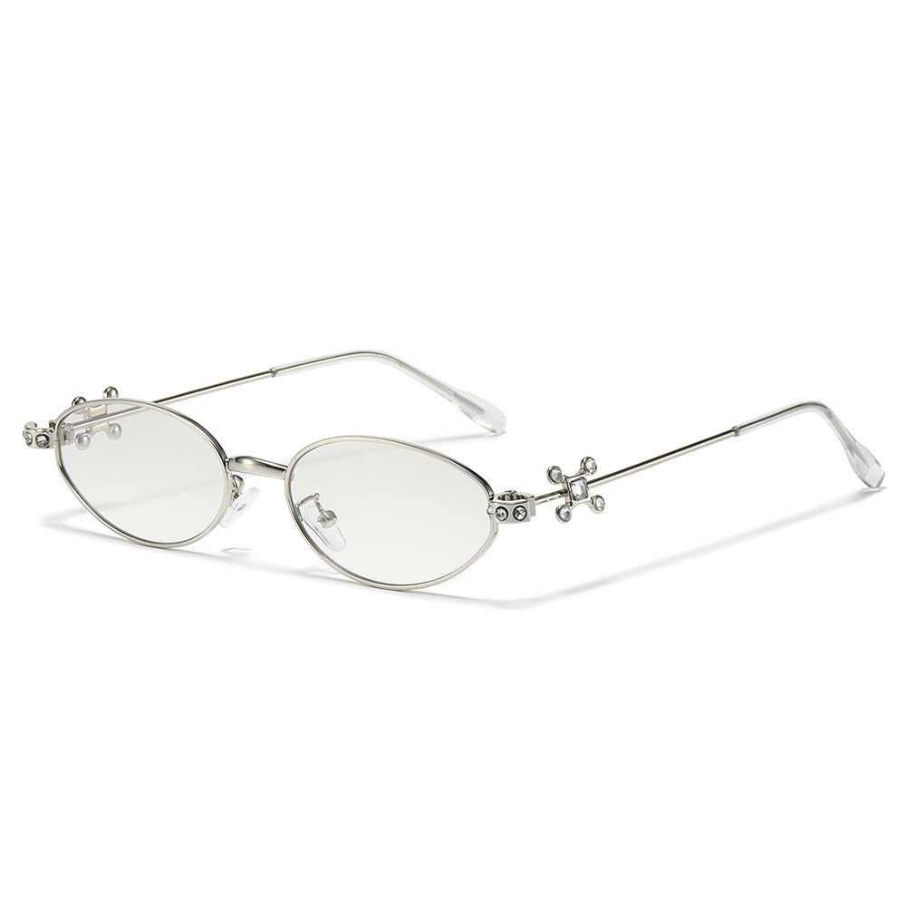 Elegant Rhinestone-Embellished Cat-Eye Sunglasses Bowlift