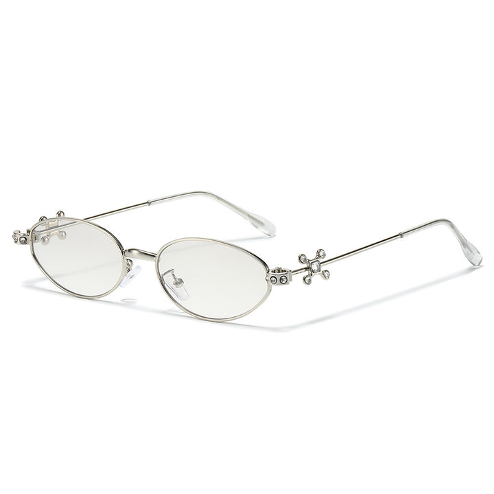 Elegant Rhinestone-Embellished Cat-Eye Sunglasses Bowlift