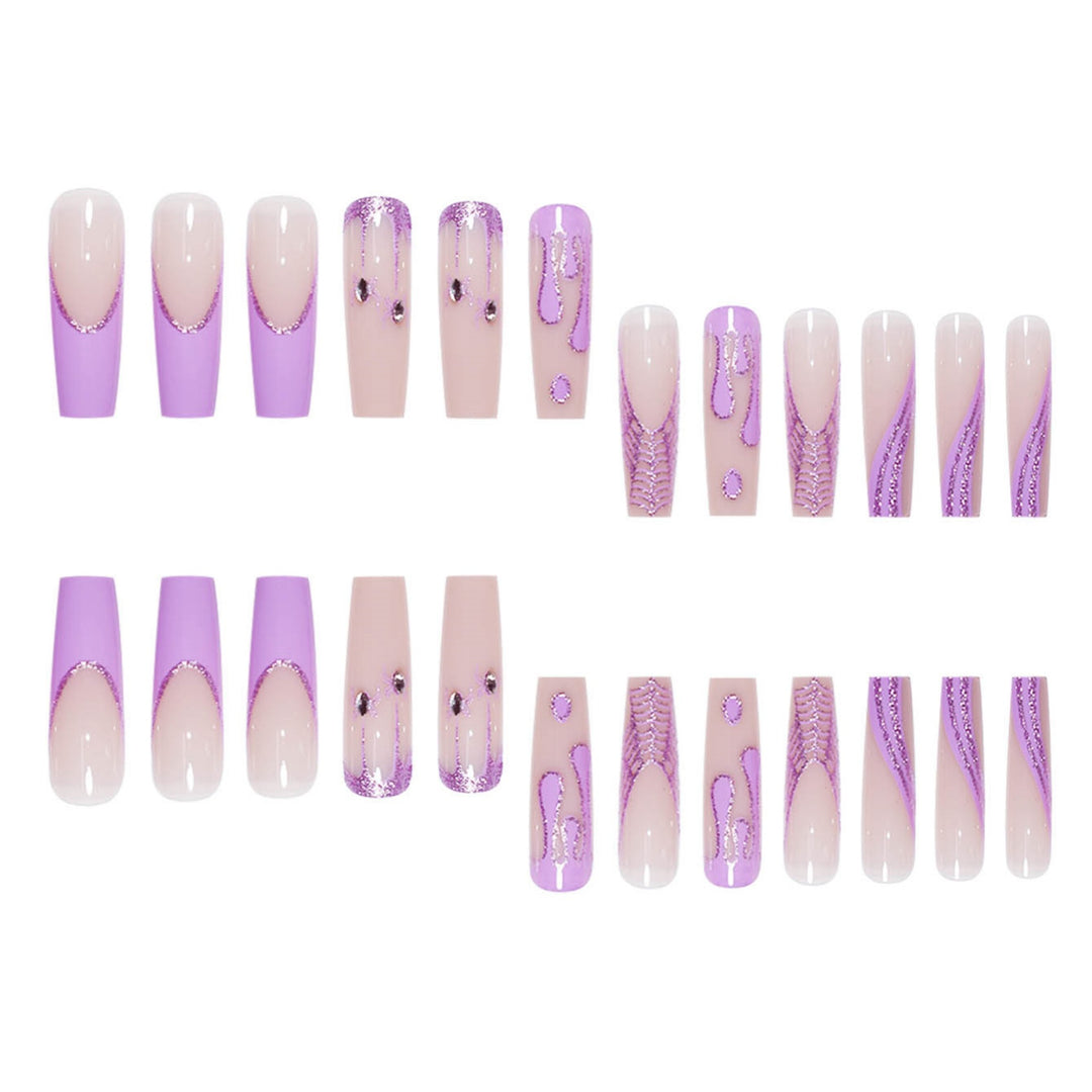 Glamorous Decorative Press-On Nail Extensions Bowlift