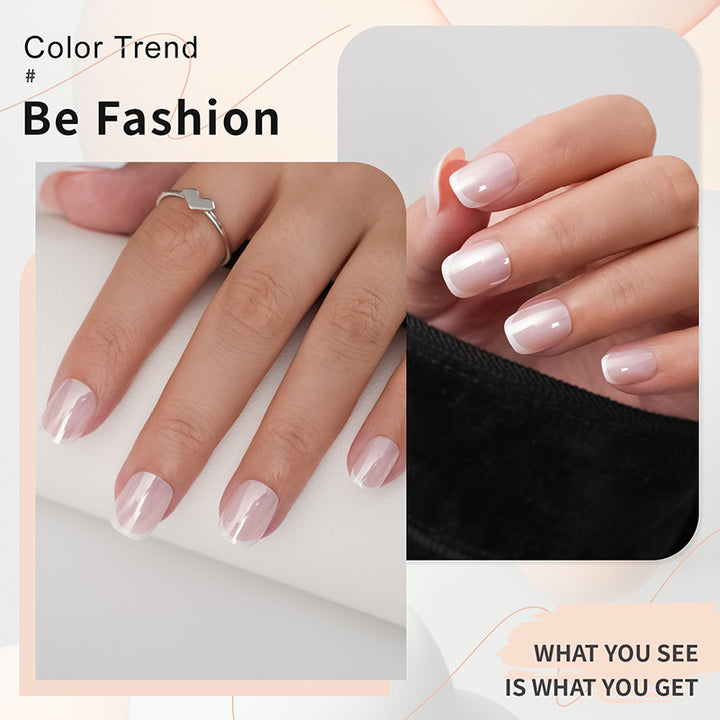 High-quality artificial nails with elegant French tips Bowlift