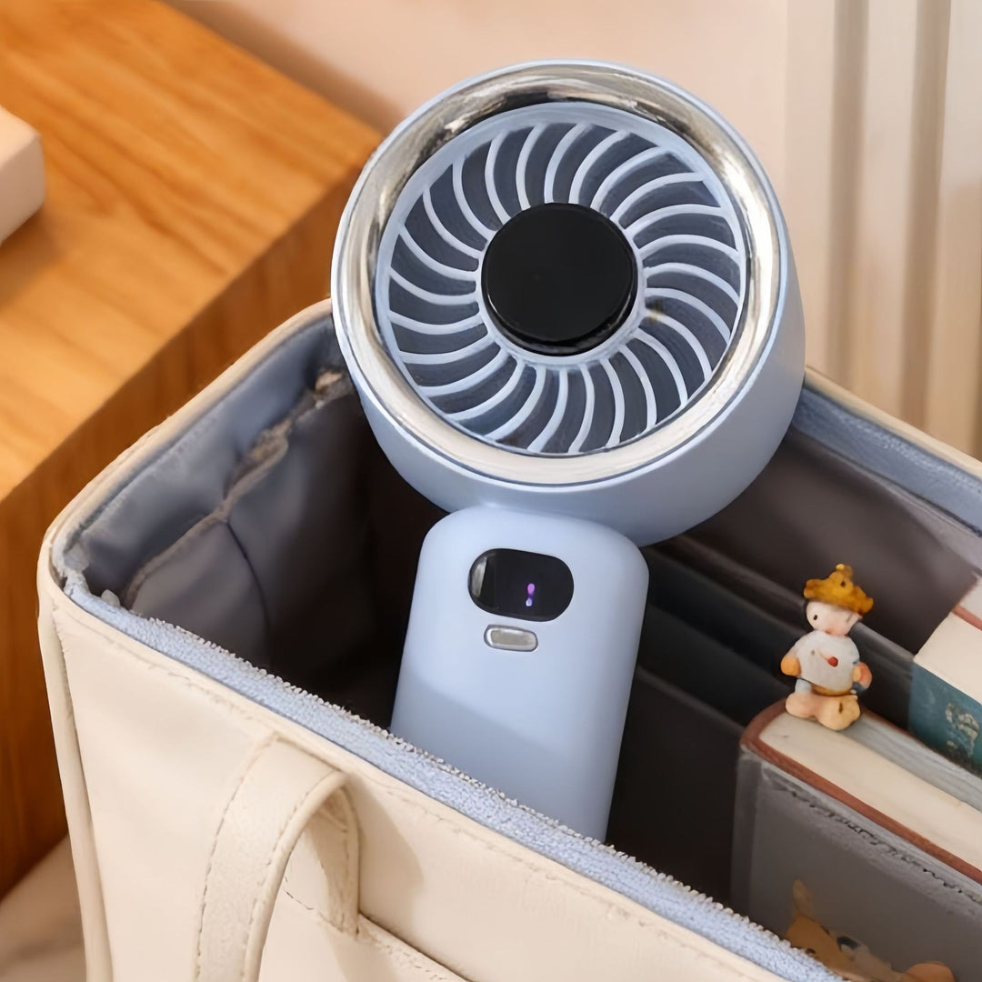 Ladies portable mini fan with digital speed display Bowlift