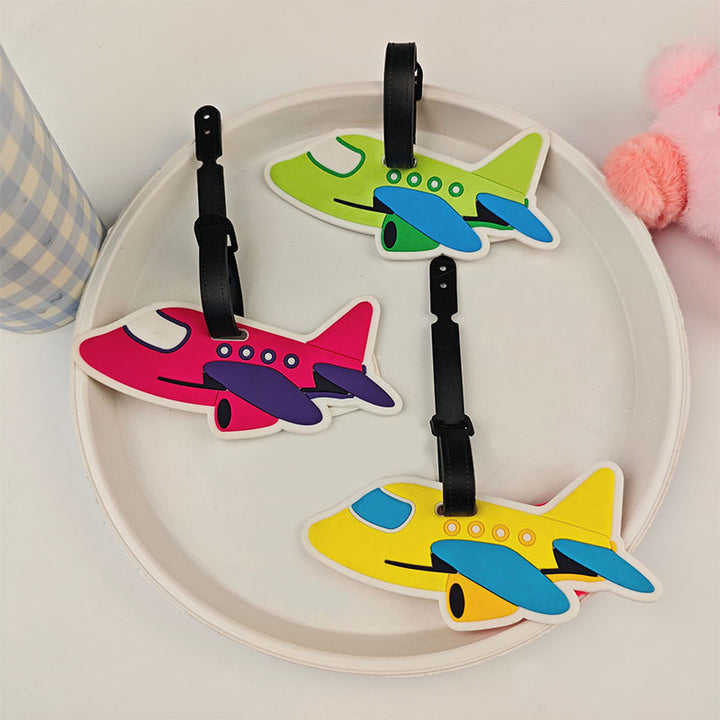 Ladies Padded Luggage Tag in Airplane Design Bowlift