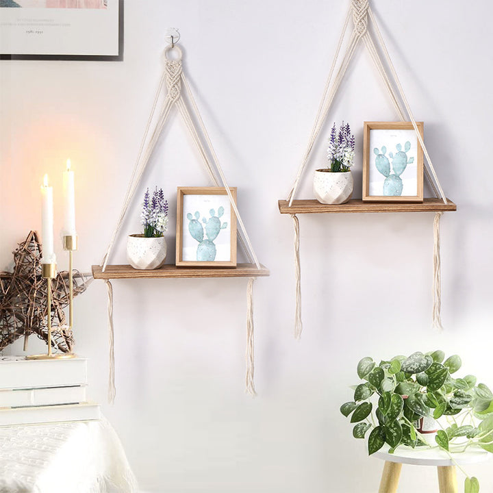 Macramé Plant Hanger Shelf