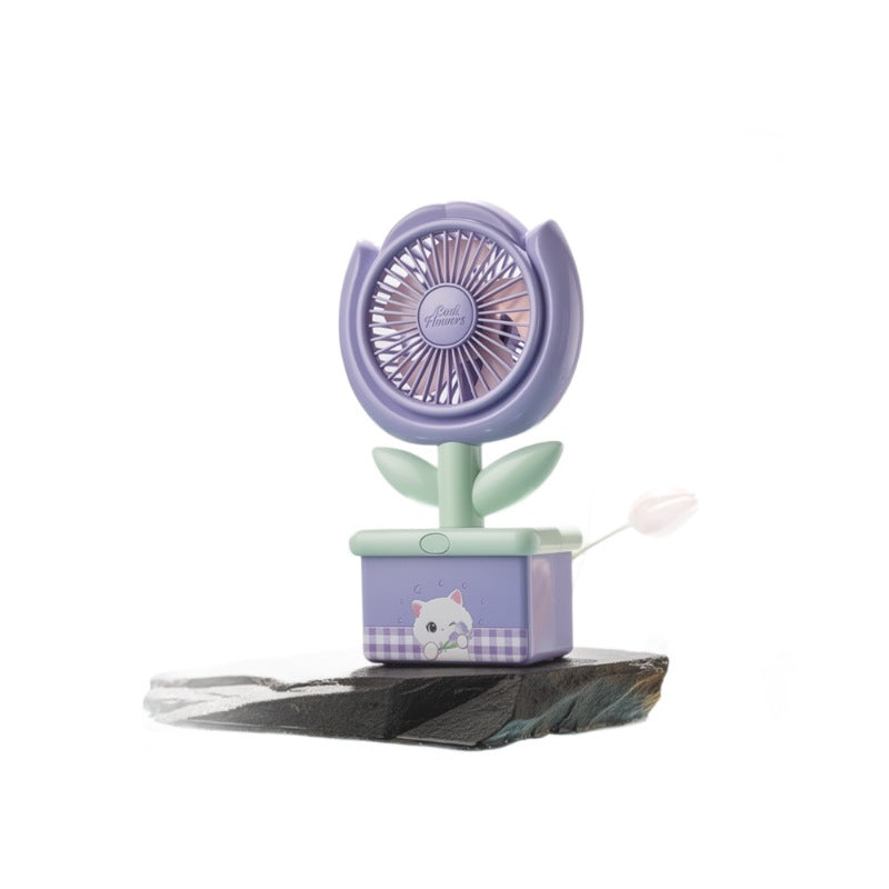 Flower-Themed Portable Mini Fan Bowlift