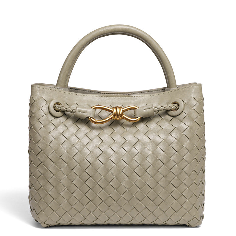 Woven Leather Tote Bag Bowlift