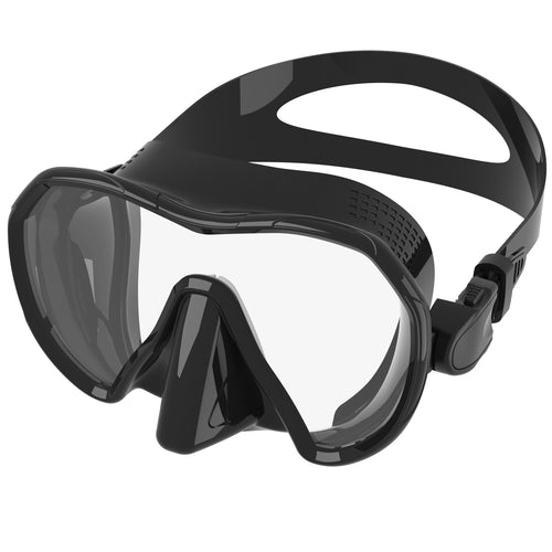 Diving mask with wide field of vision and comfortable silicone edge Bowlift