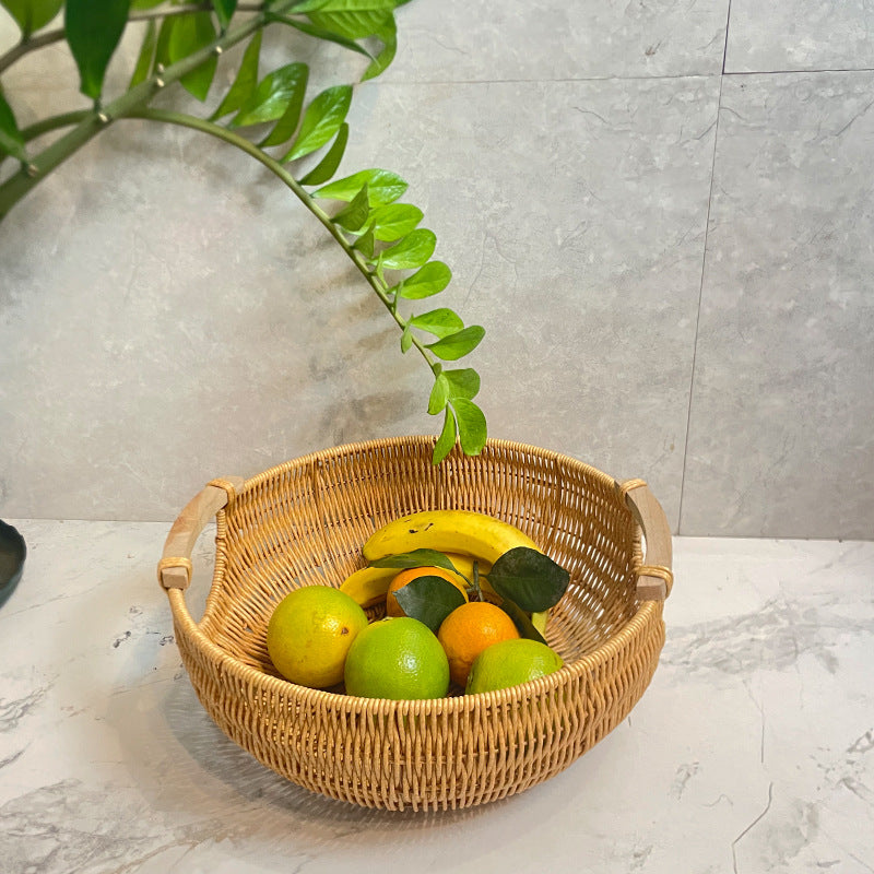 Women Round Handmade Basket Bowlift