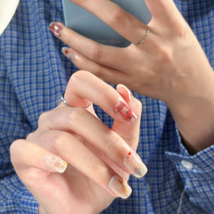 Creative Illustrative Press-On Nail Set Bowlift