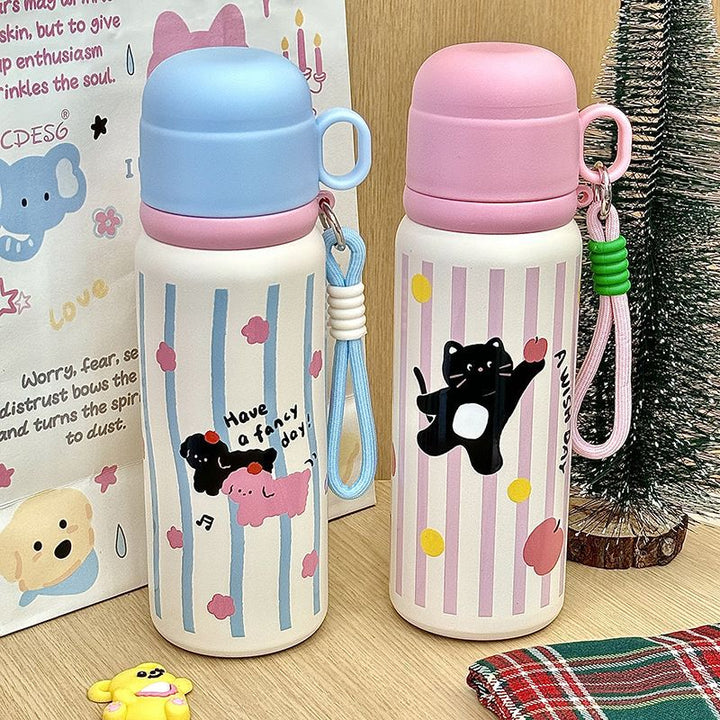 Women's insulated bottle with cheerful polka dot pattern Bowlift