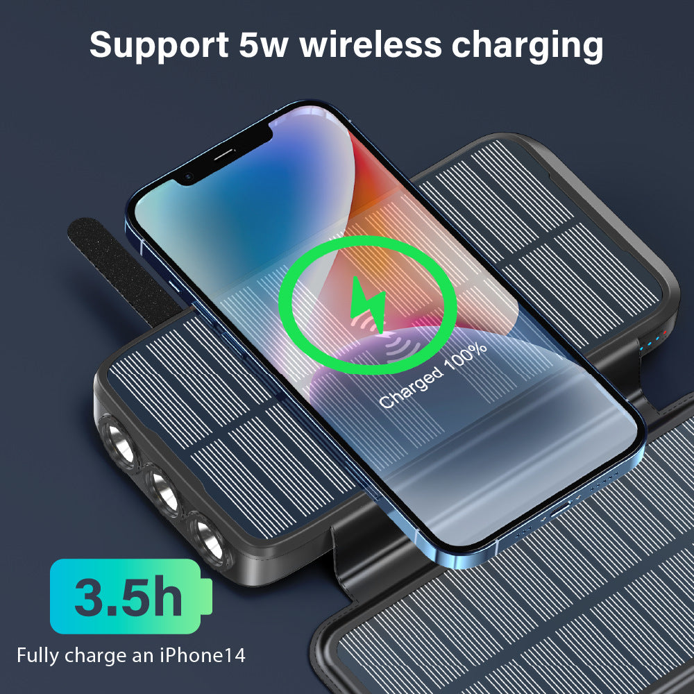 Solar Powerbank with Integrated Flashlight Bowlift