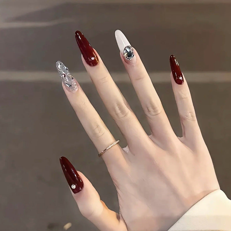 Glossy Decorative Press-On Nails Set Bowlift