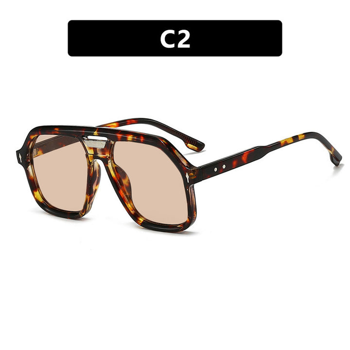 Women's oversized sunglasses with polygonal frame and UV protection Bowlift