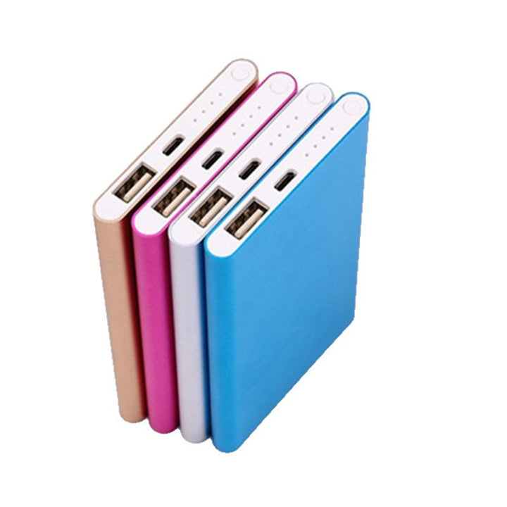 Slim aluminum portable power bank with dual USB output Bowlift